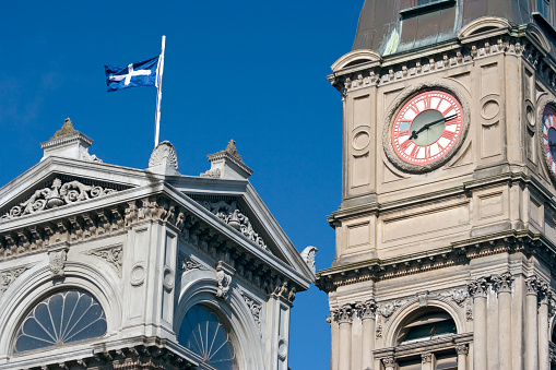 The Eureka Flag flying over the Ballarat Town Hall