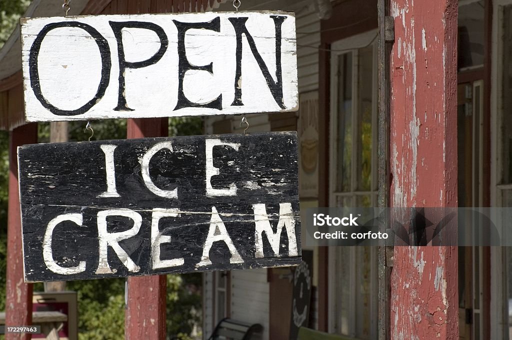 General Store Sign "Weathered sign outside the Old Mission General Store near Traverse City, MichiganClick below to see more related images:" Ice Cream Stock Photo