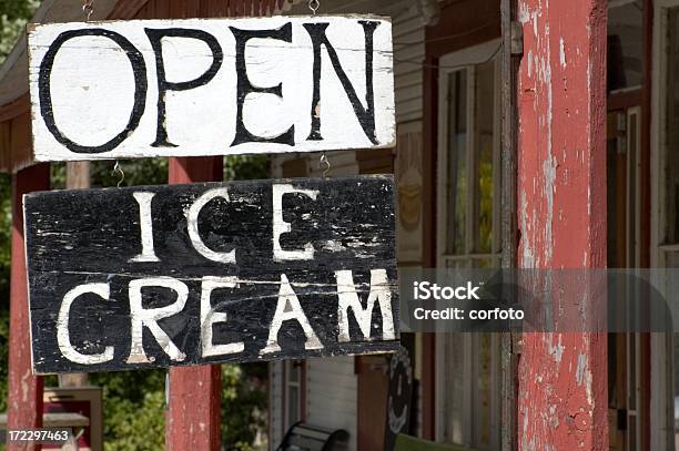 General Store Sign Stock Photo - Download Image Now - Ice Cream, Open Sign, Old-fashioned
