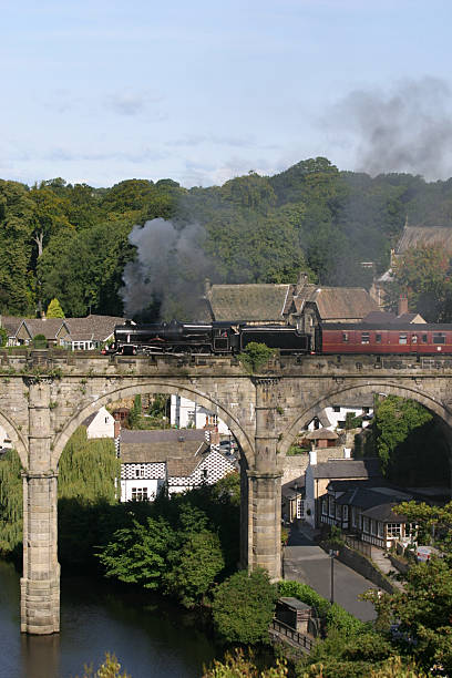 istock steam railway train over bridge Knaresborough England 172297618