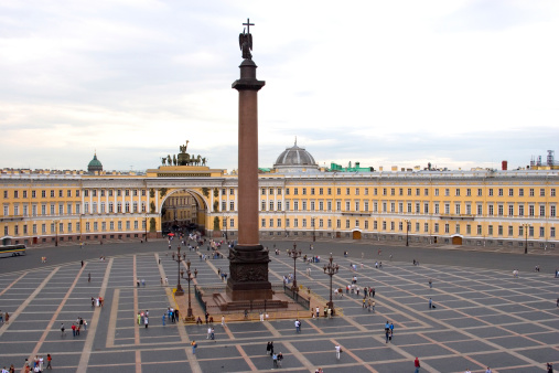 Alexander Column and Palace Square, St Petersburg, Russia