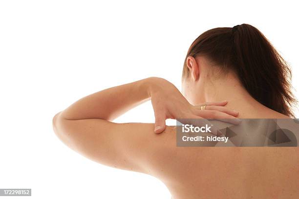 Shoulder Stock Photo - Download Image Now - Back, One Woman Only, White Background