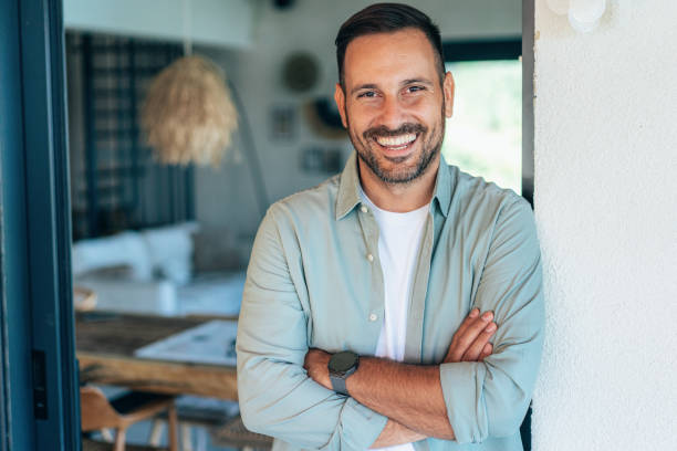 istock Portrait of man at home 1722984335