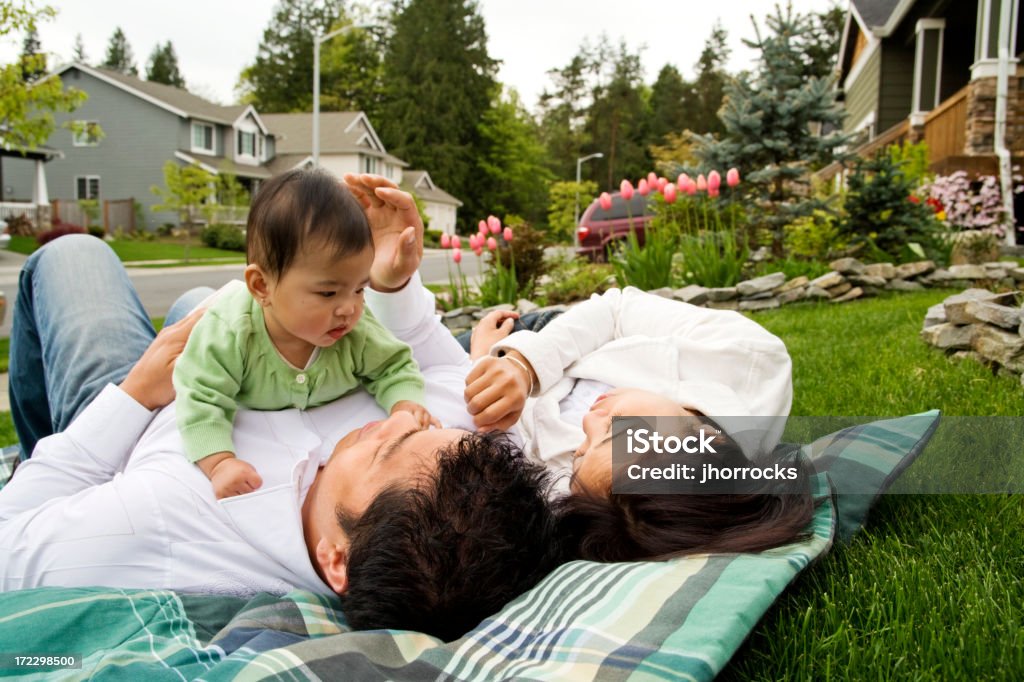 Familie in einem Moment - Lizenzfrei Architektur Stock-Foto