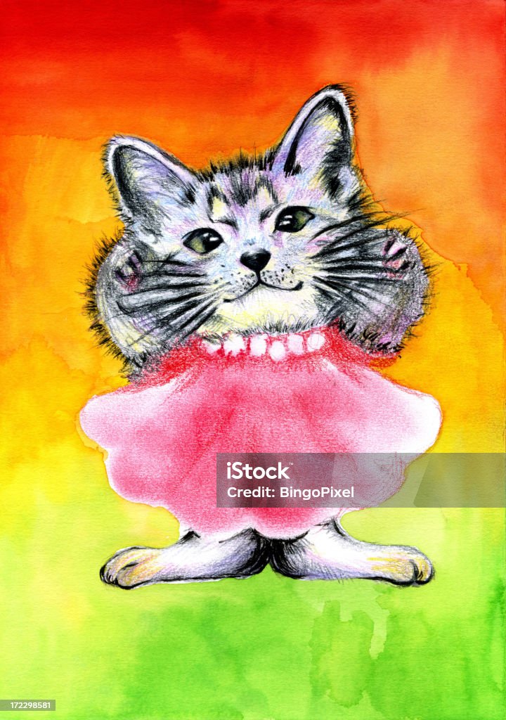 Purrrfect Pal - Illustrazione stock royalty-free di Matita colorata