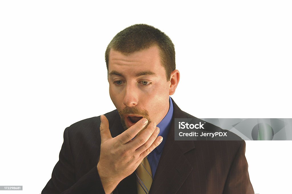 Businessman's Mistake Businessman is overcome with shock and awe! Vomit Stock Photo