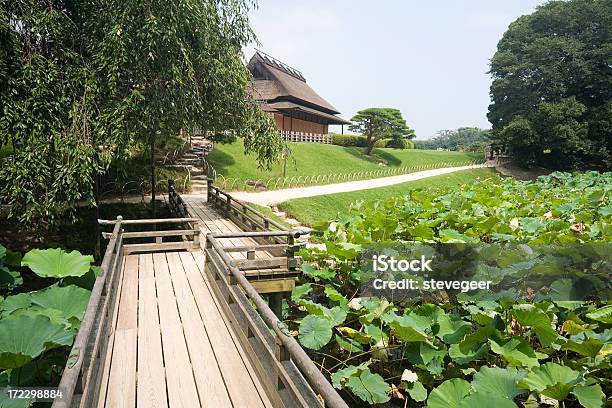 Ponte Nel Giardino Korakuen Tradizionale - Fotografie stock e altre immagini di Korakuen Garden - Okayama - Korakuen Garden - Okayama, Prefettura di Okayama, Asia