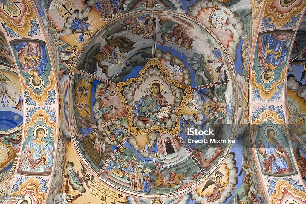 天井、ブルガリア修道院 - 聖人のロイヤリティフリーストックフォト
