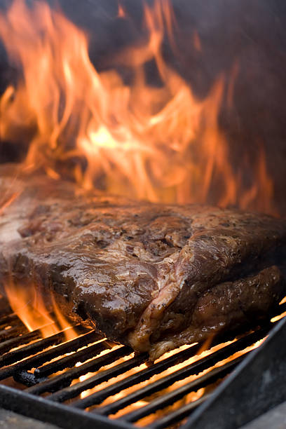 istock Meat on a Flaming Hot Barbecue 172299076