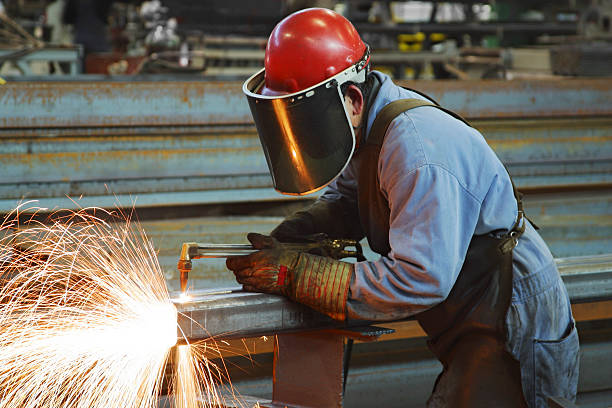 istock Steel Worker cutting with blow torch 172299156