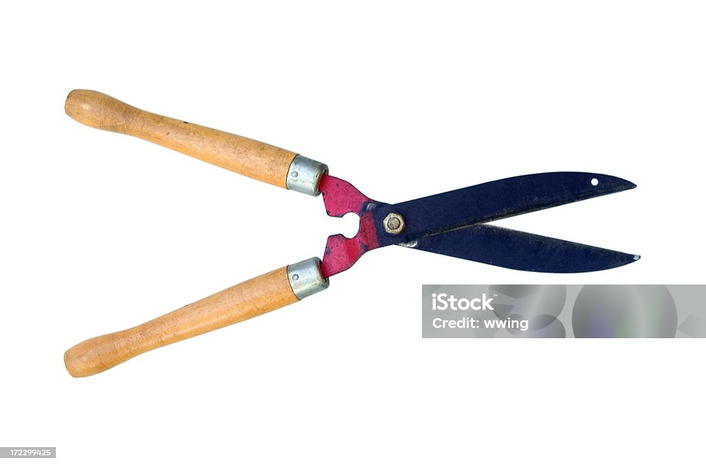 Jardim amplo Shears na aa fundo branco - Foto de stock de Cortador royalty-free