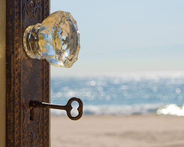 istock Door Opens to Vacation on the Beach 172299669