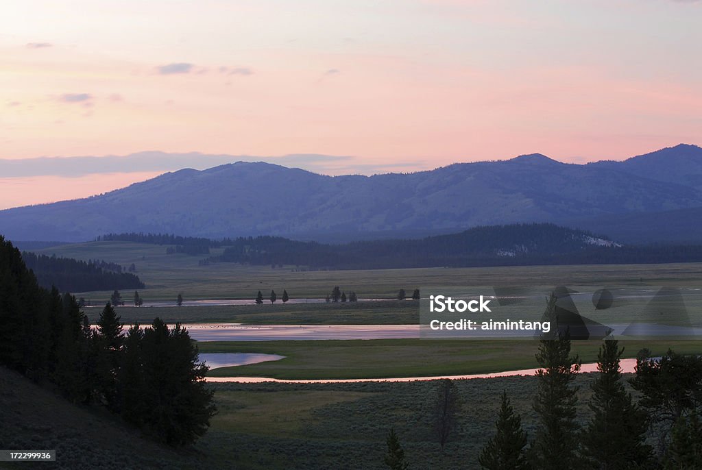 Yellowstone tramonto - Foto stock royalty-free di Fiume Yellowstone
