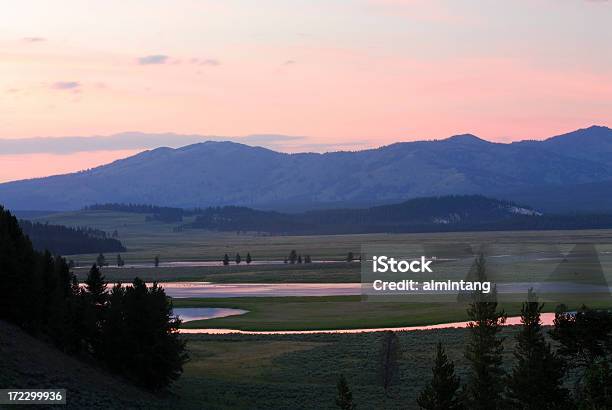 Yellowstone Tramonto - Fotografie stock e altre immagini di Fiume Yellowstone - Fiume Yellowstone, Montagna, Acqua