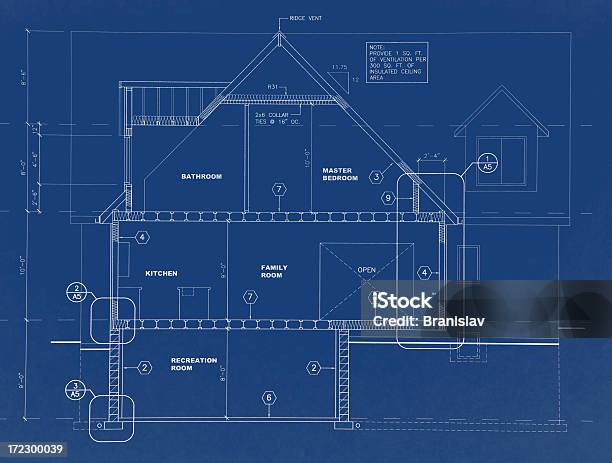 청사진 B22 집에 대한 스톡 벡터 아트 및 기타 이미지 - 집, 청사진, 설계도