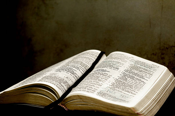 Open Bible stock photo