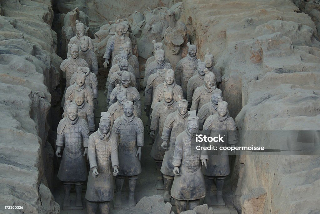 Guerreiros de Terracota 1, Xian, China - Foto de stock de Exército dos Soldados de Terracota royalty-free