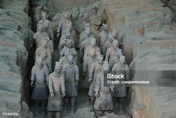 Foto de Guerreiros De Terracota 1 Xian China e mais fotos de stock de Exército dos Soldados de Terracota - Exército dos Soldados de Terracota, Barro, Cavalaria