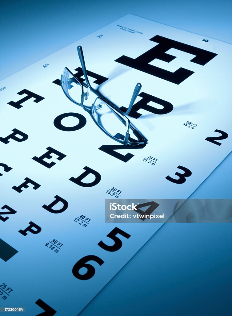 Eye chart - Lizenzfrei Augenheilkunde Stock-Foto