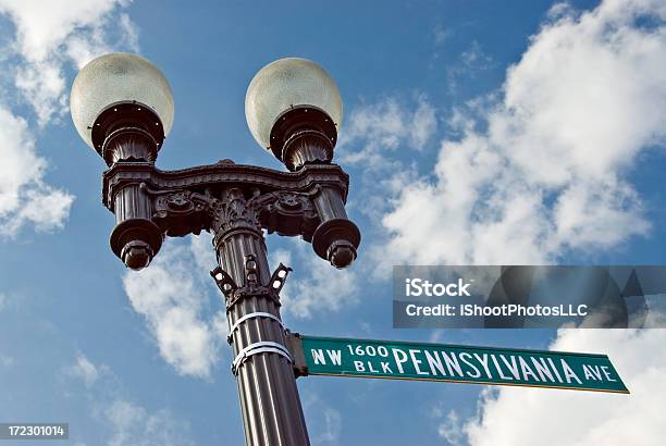 Foto de Endereço Do Presidente Dos Estados Unidos e mais fotos de stock de Placa de estrada - Placa de estrada, Washington DC, Avenida