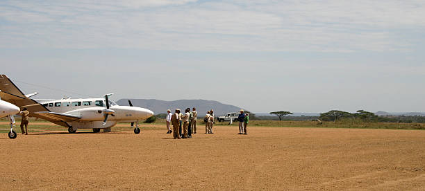 Serengeti Airport stock photo