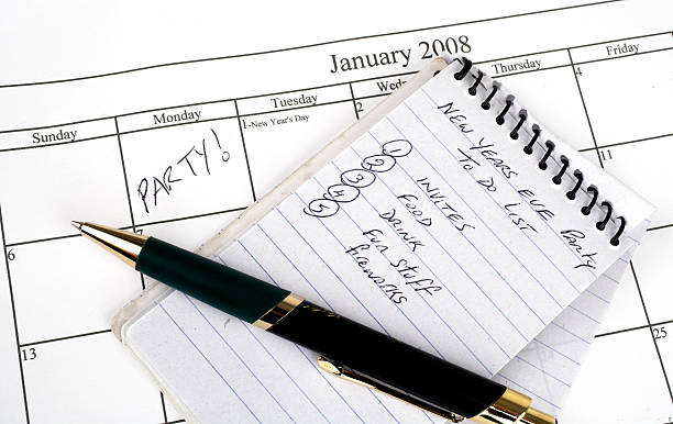 istock Calendar with plans for a party 172301556