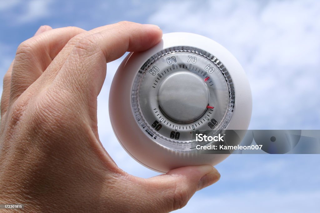 thermostat (im Freien - Lizenzfrei Aufnahme von unten Stock-Foto
