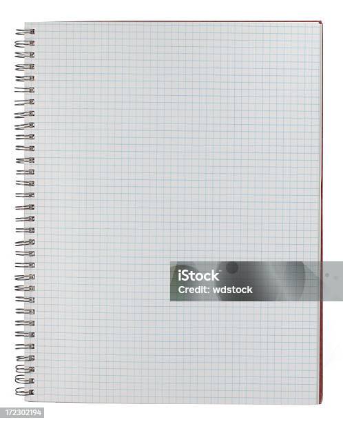 Offene Spiralbound Millimeterpapier Notebook Mit Clipping Path Stockfoto und mehr Bilder von Millimeterpapier