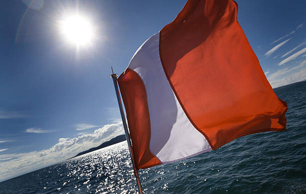 istock Flag of Peru on Lake Titicaca 172302364