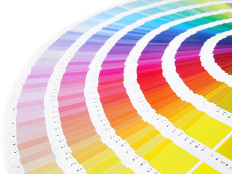 Image of fanned out color charts
