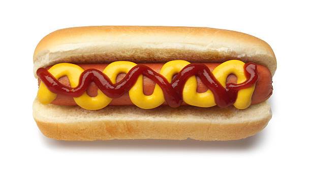 istock Mustard and ketchup an a hot dog on white background 172302541