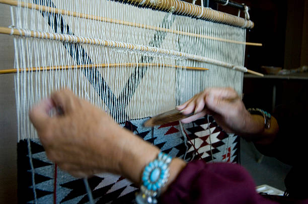 Navajo weaving stock photo