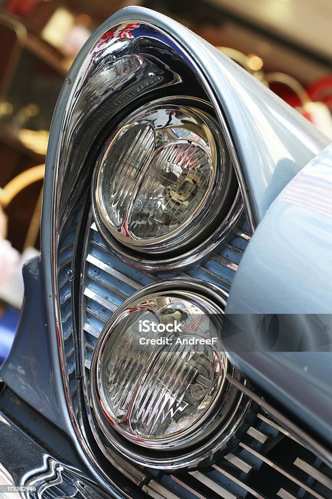 Lampe frontale de la voiture vintage des États-Unis - Photo de Lampe électrique libre de droits