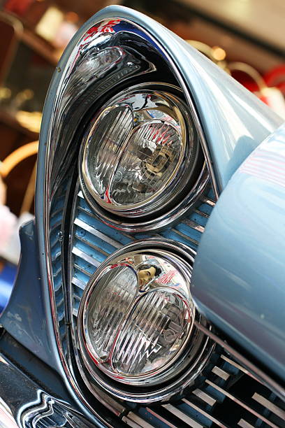 istock Headlamp of vintage U.S. car 172302946