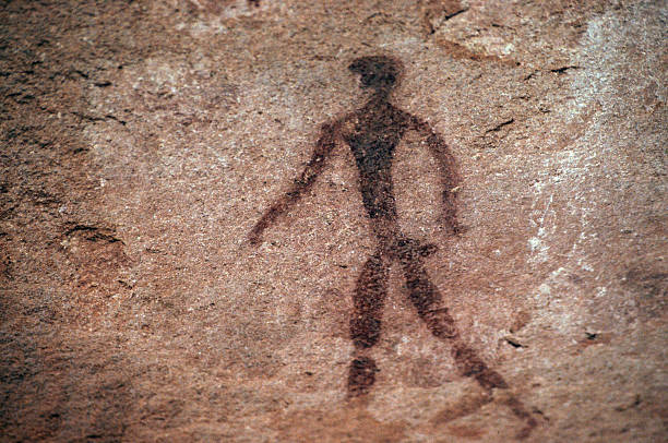 Figure of a San Bushman (this term is not universally favoured) from Twyfelfontein, Namibia.