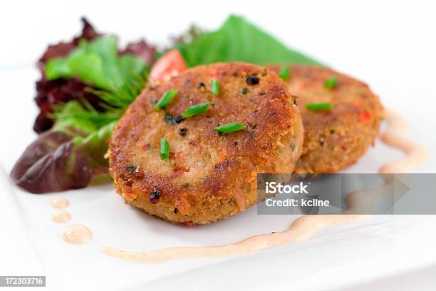 Crabcake Mahlzeit Stockfoto und mehr Bilder von Fischküchlein - Fischküchlein, Aioli, Paniermehl