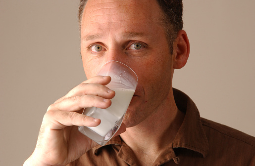 Man drinking Milk