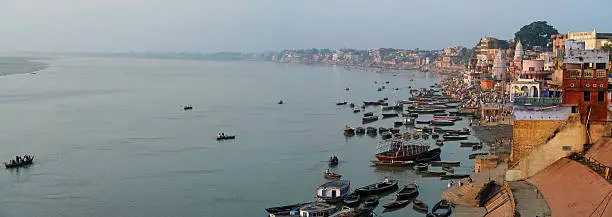 "River Ganga in the holy town Varanasi, IndiaSEE MY OTHER PHOTOS FROM INDIA:"