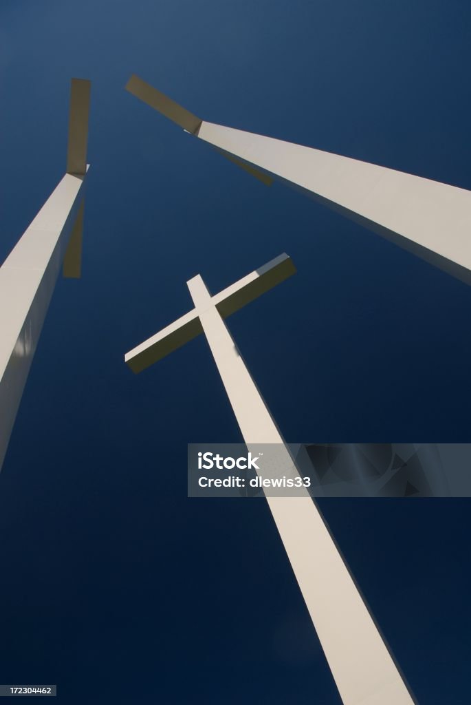 Las tres cruces - Foto de stock de Azul libre de derechos