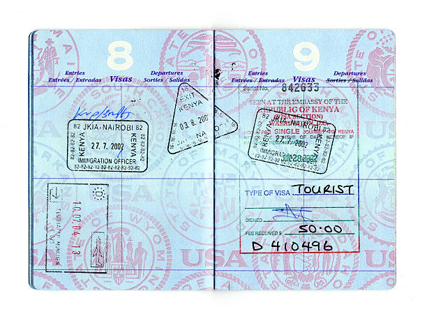 Pasaporte para África y Alemania - foto de stock