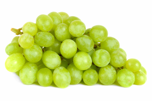 Racimo de verde uvas establecer photo