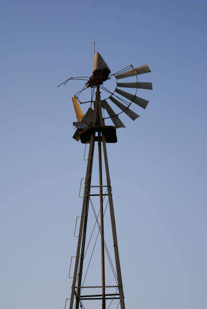 Old Broken Windmill Stock Photo - Download Image Now - Broken, Old