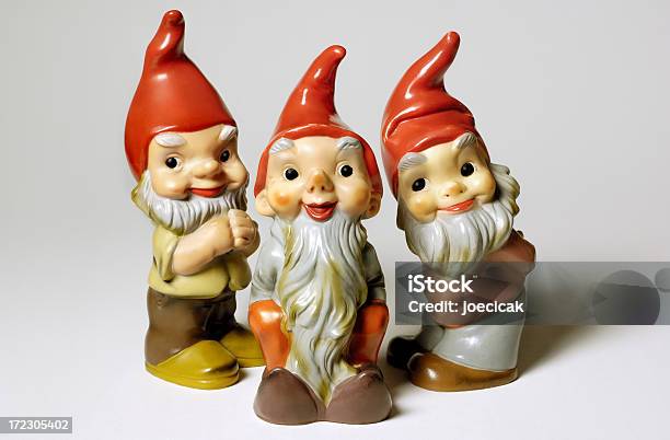 Antique Garden Gnomes Stock Photo - Download Image Now - Gnome, Knick Knack, Garden Gnome
