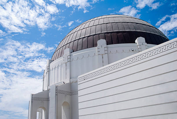 Observatory in the sky View of an observatory with blue sky in the background. griffith park observatory stock pictures, royalty-free photos & images