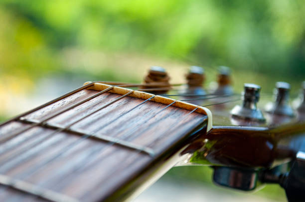 istock Close up of Guitar with nature background. Customizable space for text or ideas. Copy space. 1723062025