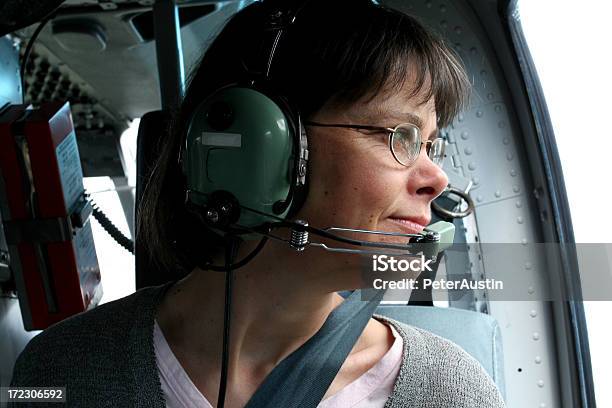 Admiring The View Stock Photo - Download Image Now - Helicopter, Pilot, Piloting