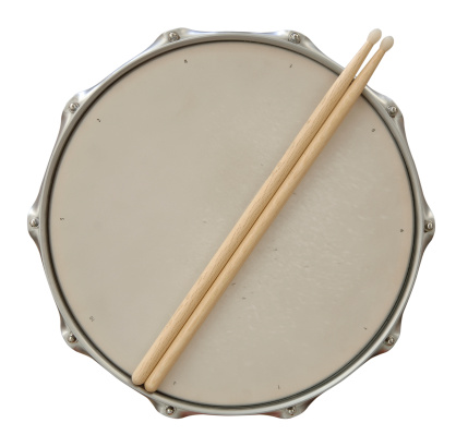 Snare Drum and Drum Sticks with Clipping Path Included.