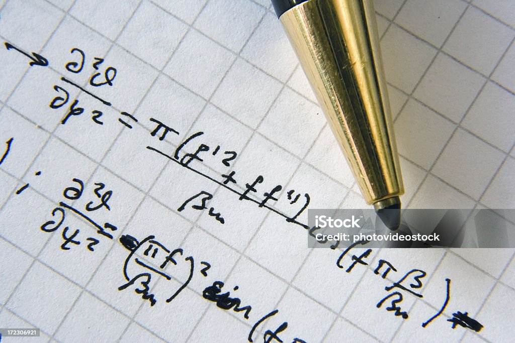 ペンと手書き複合関数（リアルタイム計算） - アイデアのロイヤリティフリーストックフォト