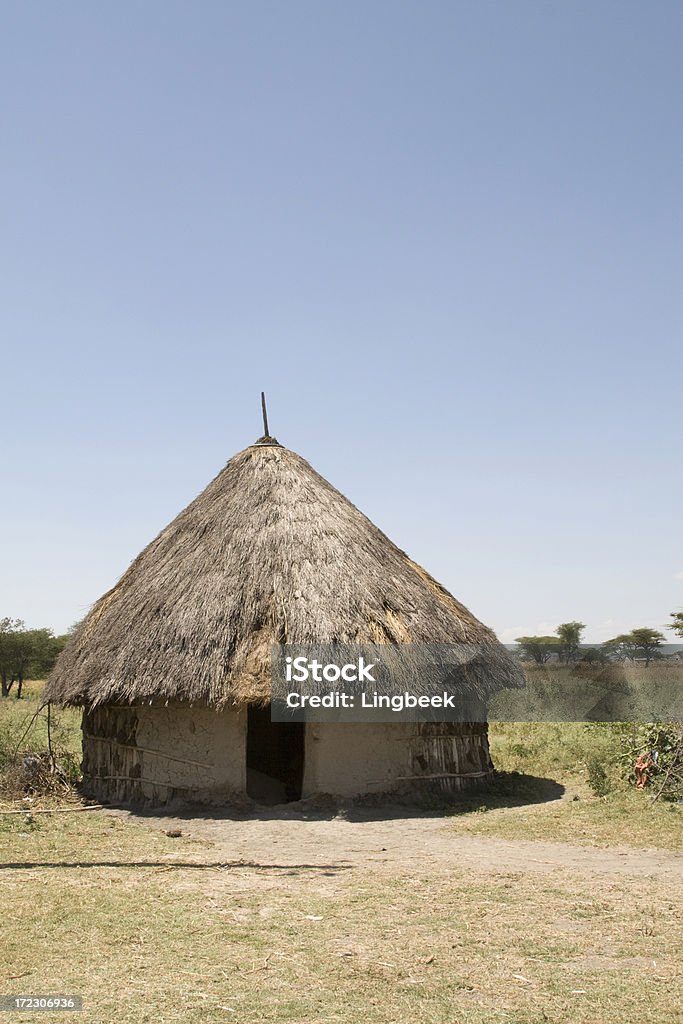 African hut in Ethiopia African landscape with a hut in Ethiopia. Africa Stock Photo