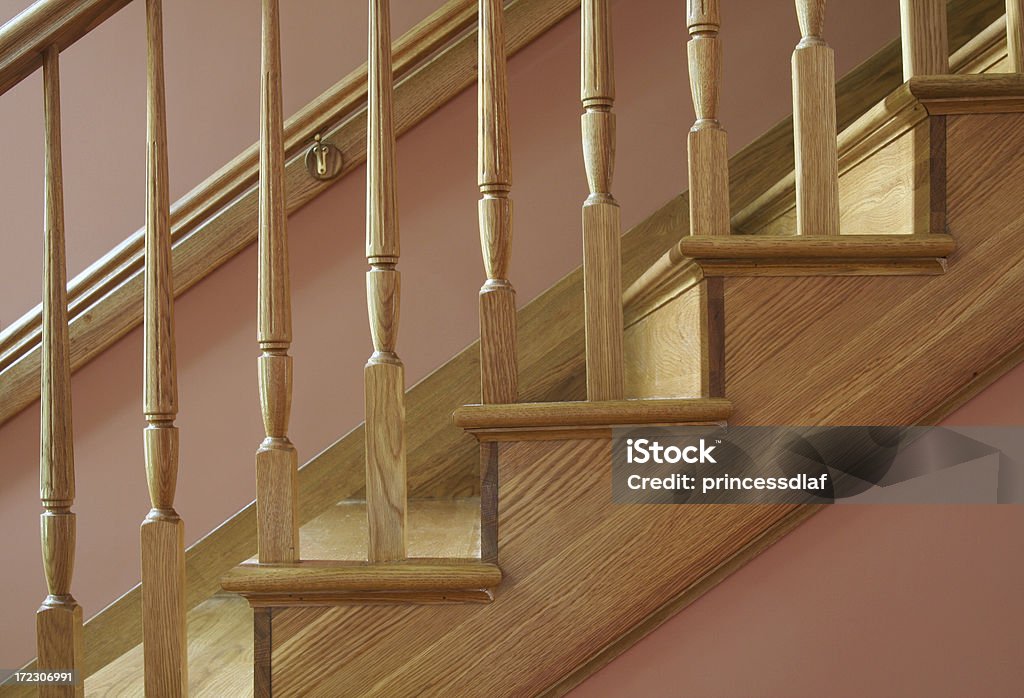 Oak escada - Foto de stock de Chão royalty-free